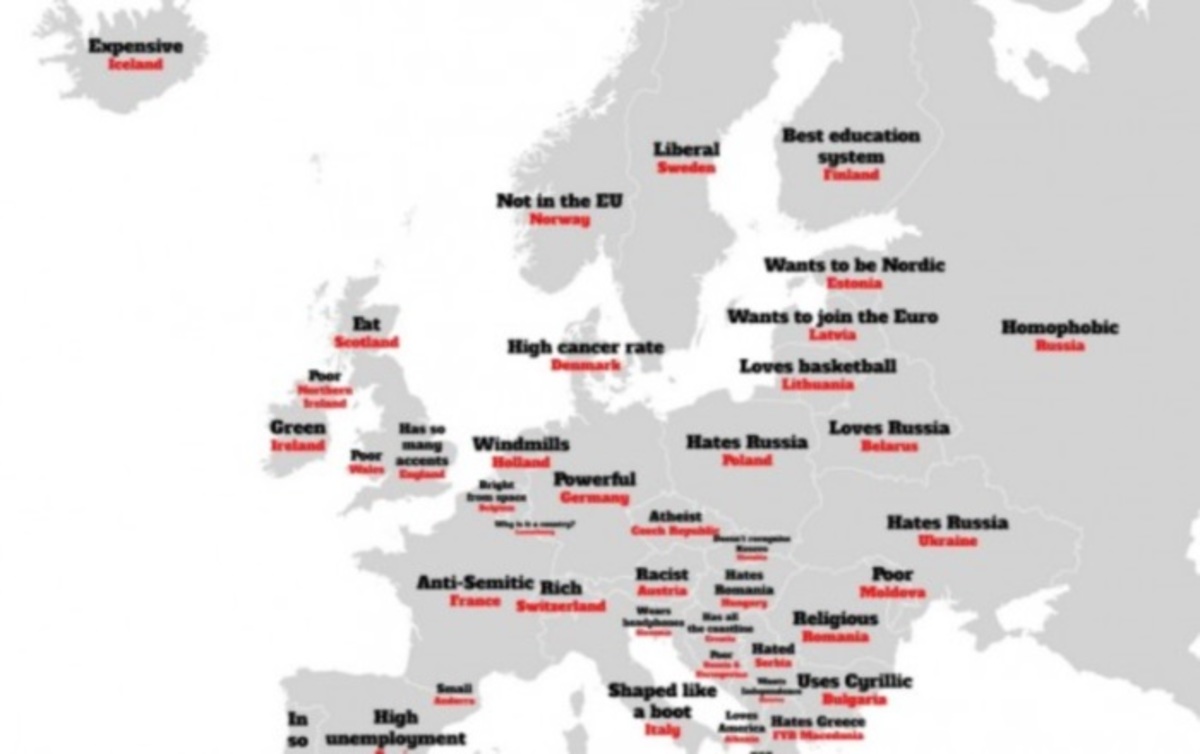 Πώς βλέπουν οι Βρετανοί την Ελλάδα (Χάρτης)