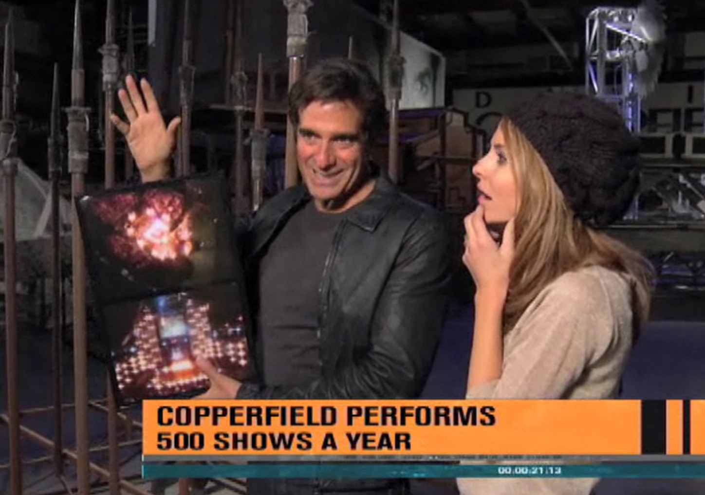 Με τη Maria Menounos στο μουσείο του David Copperfield