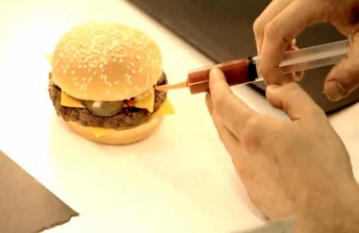 Как делать без рекламы. Спецэффекты в рекламе еды. Гамбургер обман. Процесс приготовления чизбургера. Фаст фуд видеореклама.