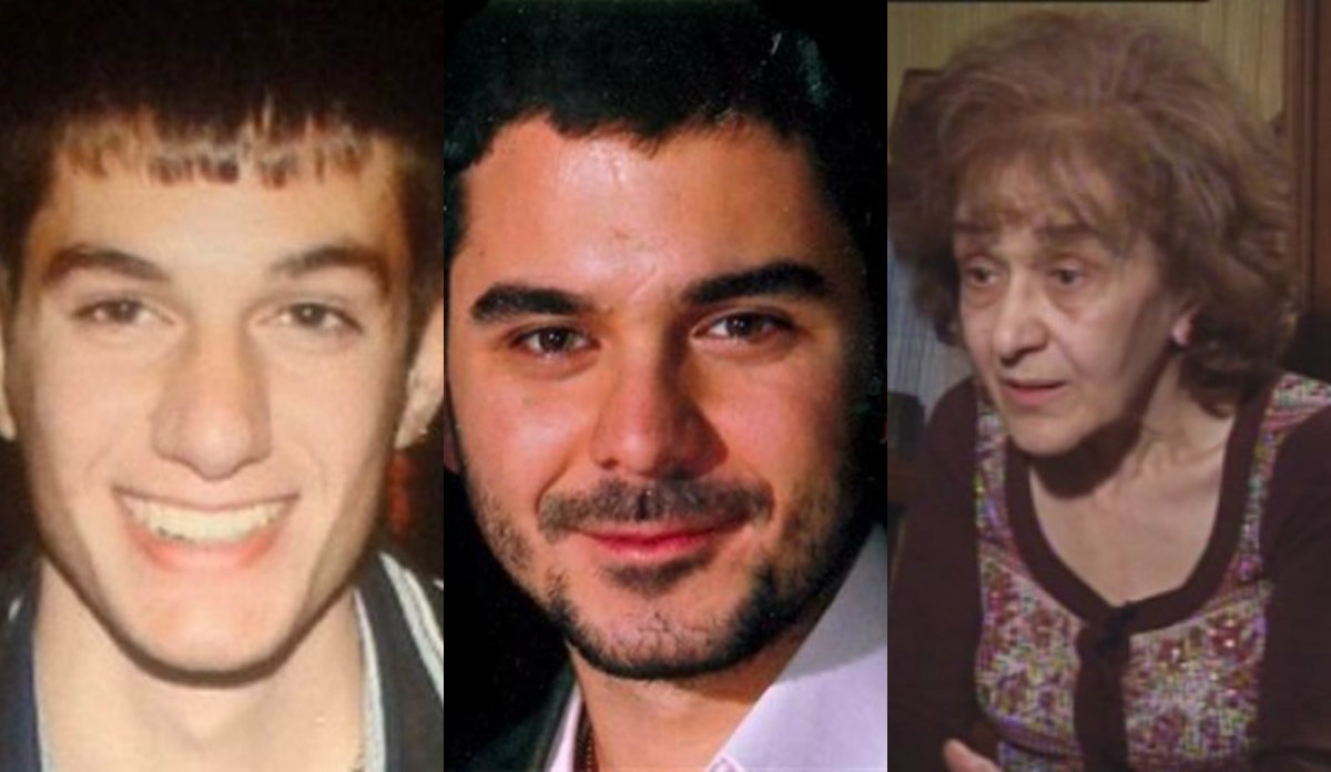 Η μητέρα του Μάριου Παπαγεωργίου στην κηδεία του Βαγγέλη Γιακουμάκη