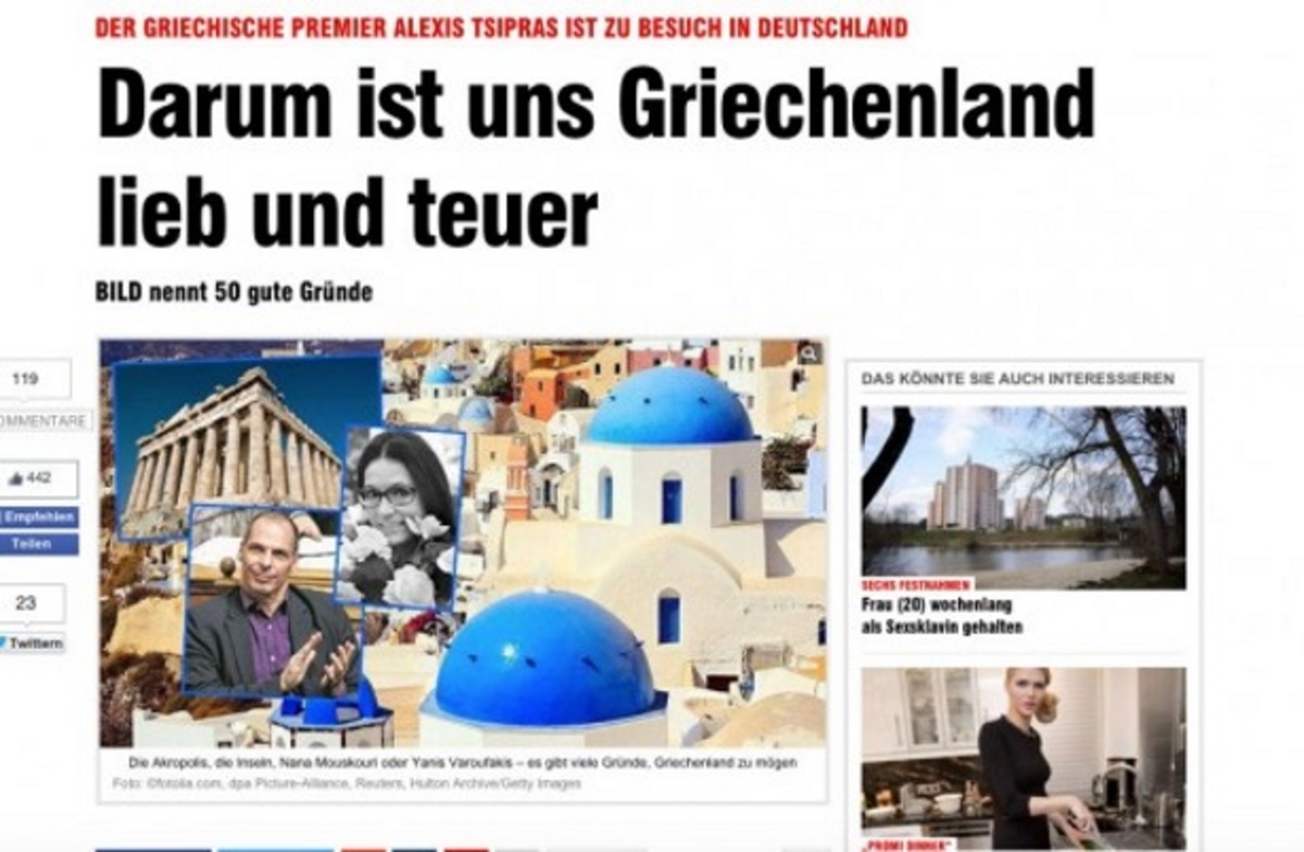 Bild: Οι 50 λόγοι που οι Έλληνες είναι αγαπητοί στους Γερμανούς