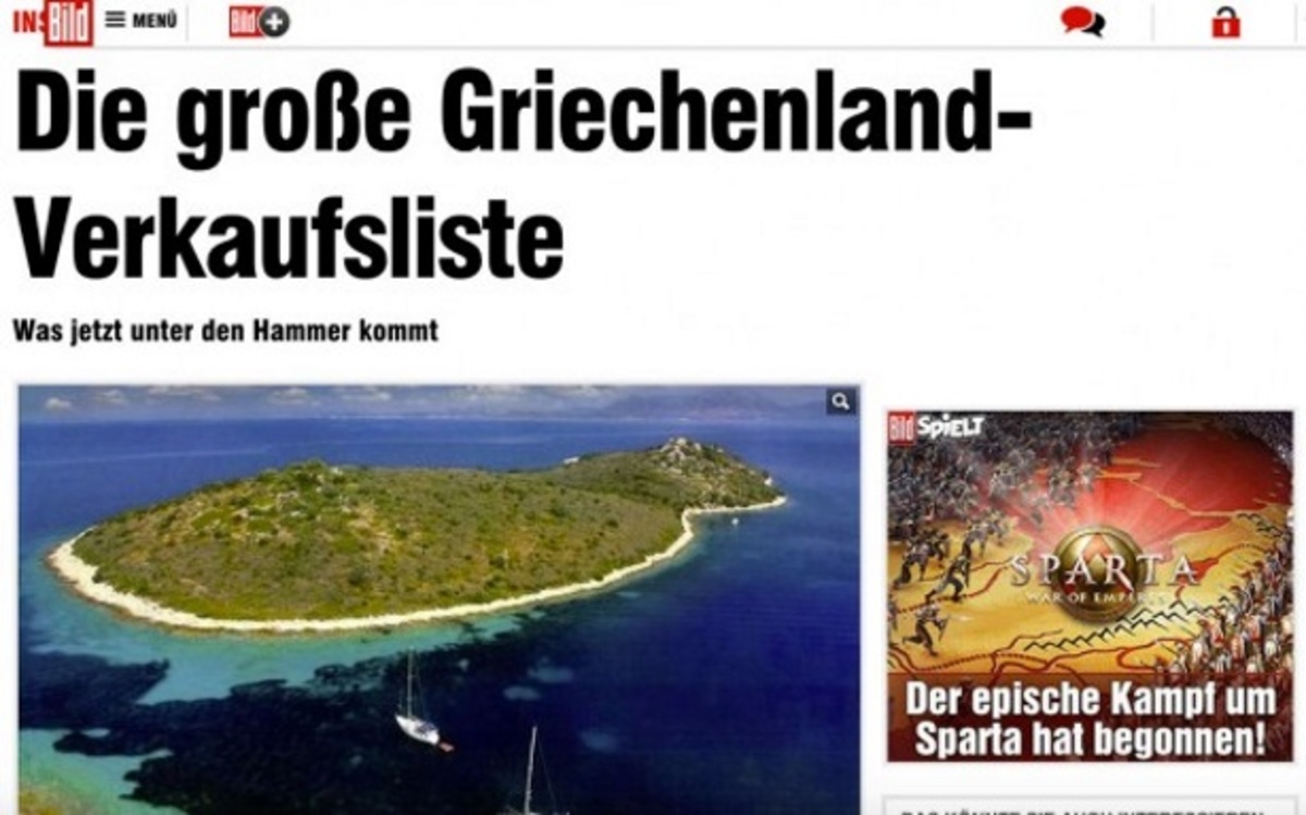 Αυτή είναι η μεγάλη λίστα όσων πουλάει η Ελλάδα σύμφωνα με την Bild