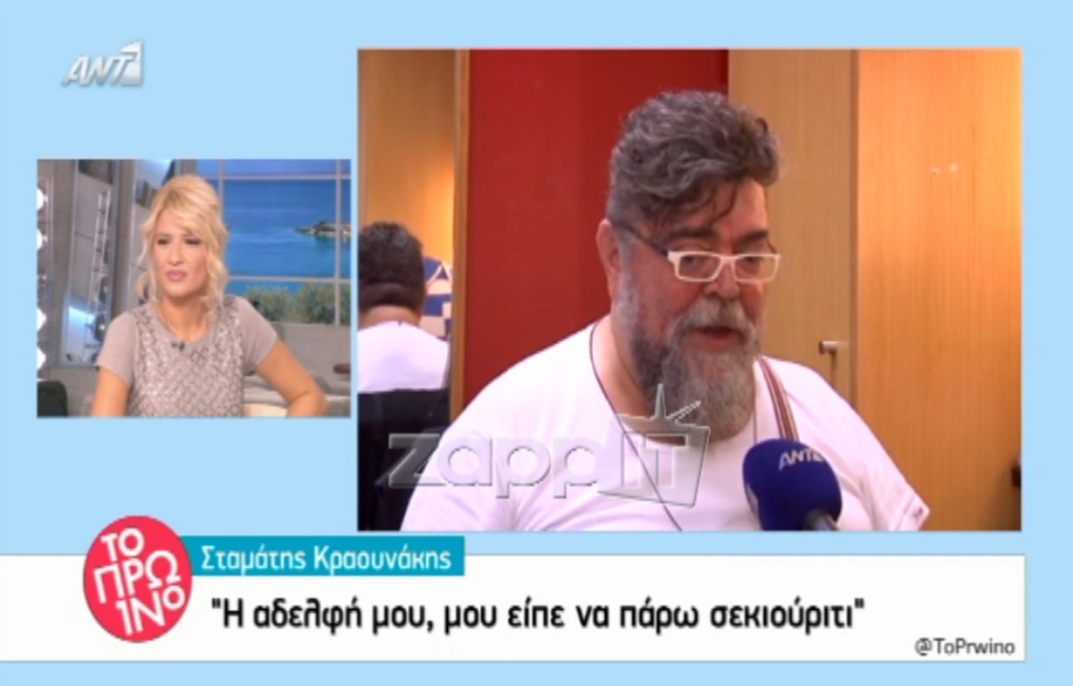 Σταμάτης Κραουνάκης: «Κυκλοφορώ τόσο εκτεθειμένος που είναι πολύ εύκολο να με φάνε»