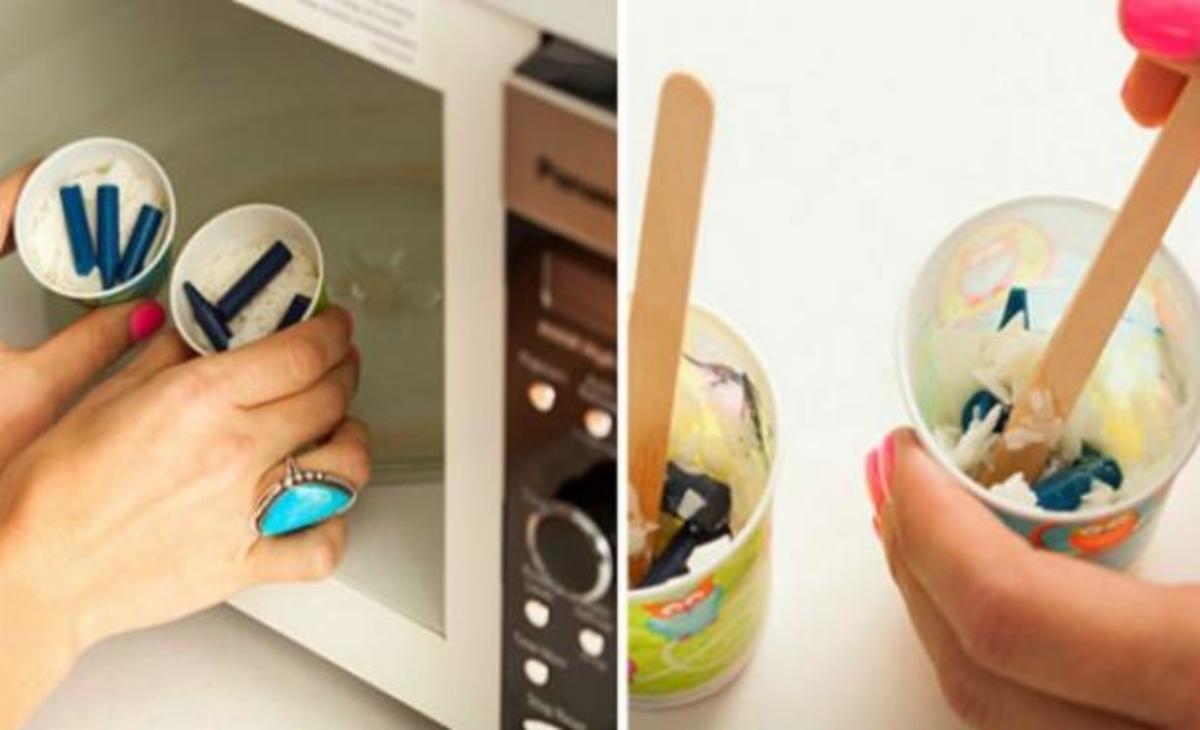 Τοποθετεί κηρομπογιές στο φούρνο μικροκυμάτων – Ο λόγος; Απίστευτο!