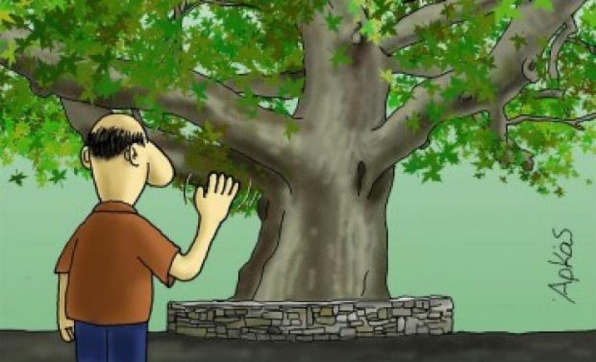 Ο Αρκάς… χαιρετά τον πλάτανο εν όψει αξιολόγησης – Το νέο του σκίτσο