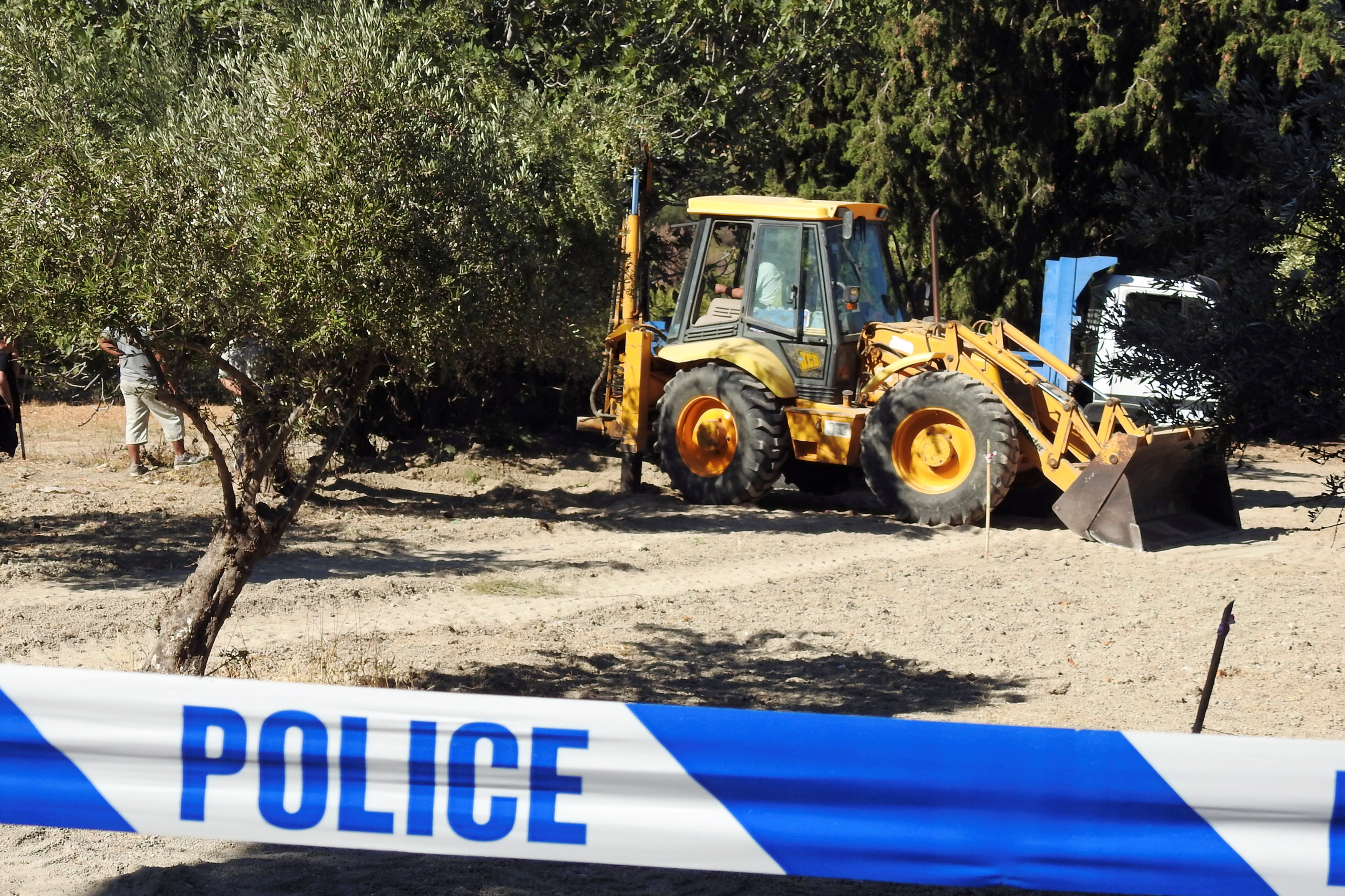 A bulldozer excavates a site during an investigation for Ben Needham, a 21-month-old British toddler who went missing in 1991, on the island of Kos, Greece, September 27, 2016. REUTERS
