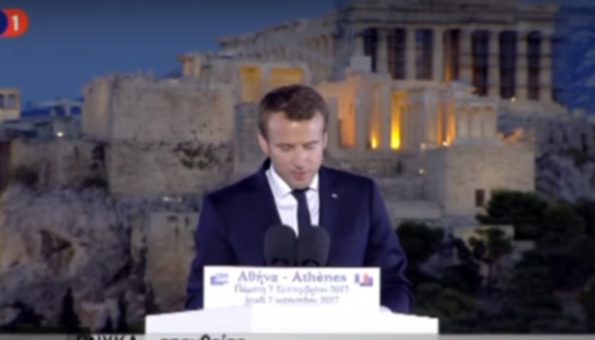 Μακρόν: Η έκπληξη στην Πνύκα! Άρχισε την ομιλία του στα ελληνικά [vid]