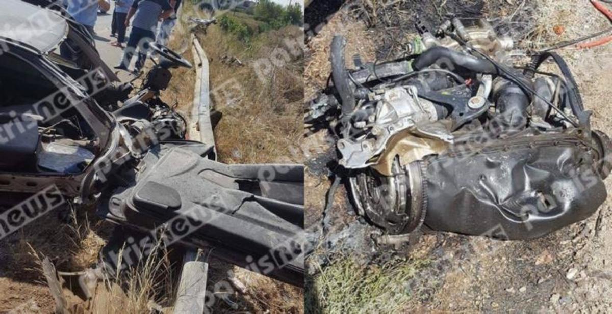 Δύο νεκροί σε φρικτό τροχαίο – Εικόνες σοκ από την Πατρών – Πύργου [pics]