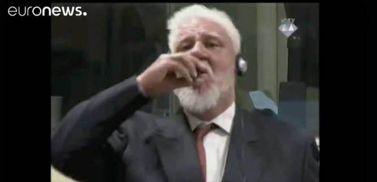 Κροατο-βόσνιος πήρε δηλητήριο μέσα στο διεθνές δικαστήριο της Χάγης