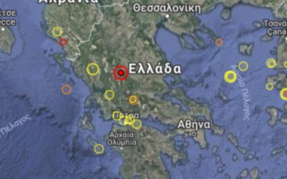 Αναθεωρήθηκε σε 4,9 ρίχτερ ο ισχυρός σεισμός – Αισθητός από την Καρδίτσα έως τη Ναύπακτο και την Άρτα