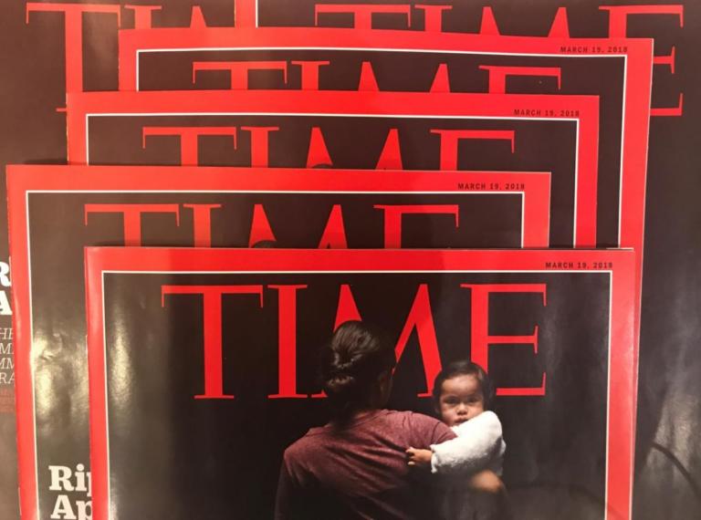 A stack of new issues of Time magazine is seen in a photo illustration taken at a book store in Toronto, Ontario, Canada March 21, 2018. REUTERS