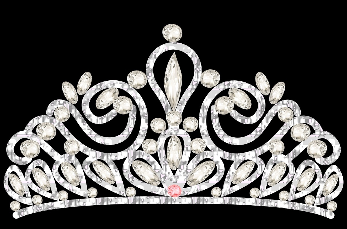 illustration tiara crown women's wedding with white stones