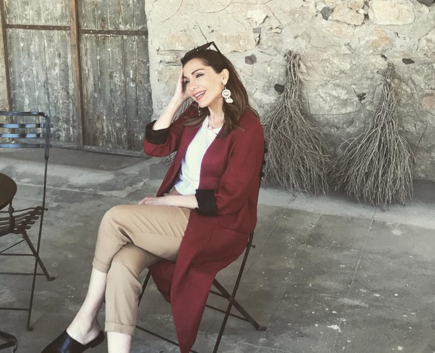 Δέσποινα Βανδή: Μαγικές στιγμές στην Σαντορίνη