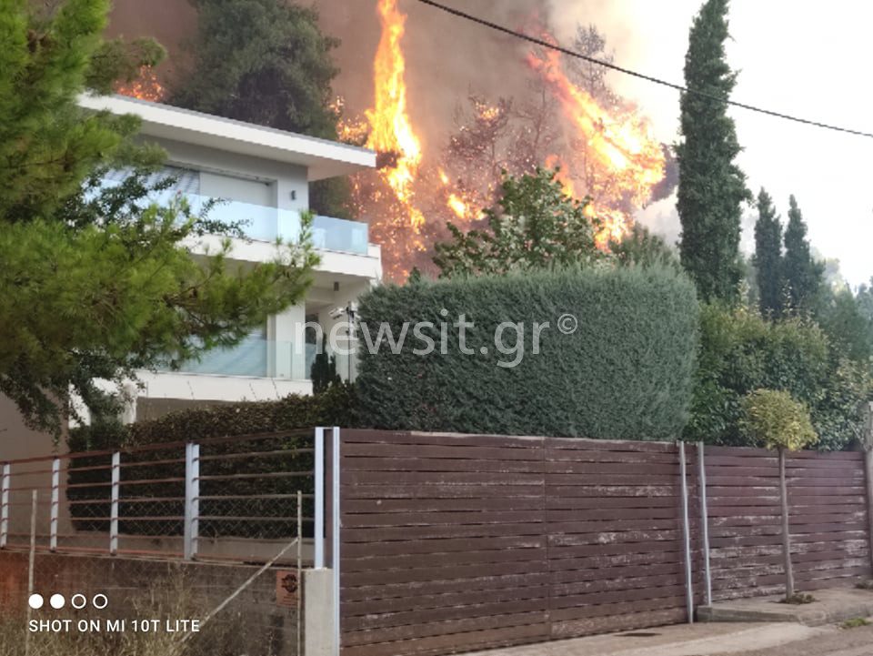 Σταμάτα: Στα σπίτια η φωτιά! Κάτοικοι φεύγουν για να σωθούν