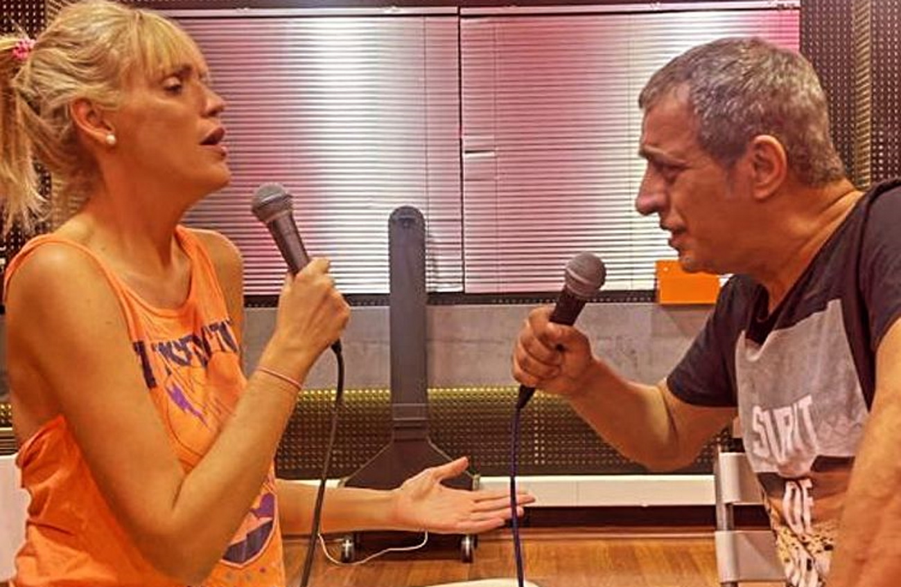 Θέμης Αδαμαντίδης και Σάσα Σταμάτη στις πρόβες για το J2US