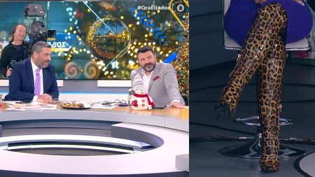 Οι μπότες της εντυπωσίασαν τους πάντες στο πλατό του ΟΡΕΝ: «Το πλάνο όλο δικό της»