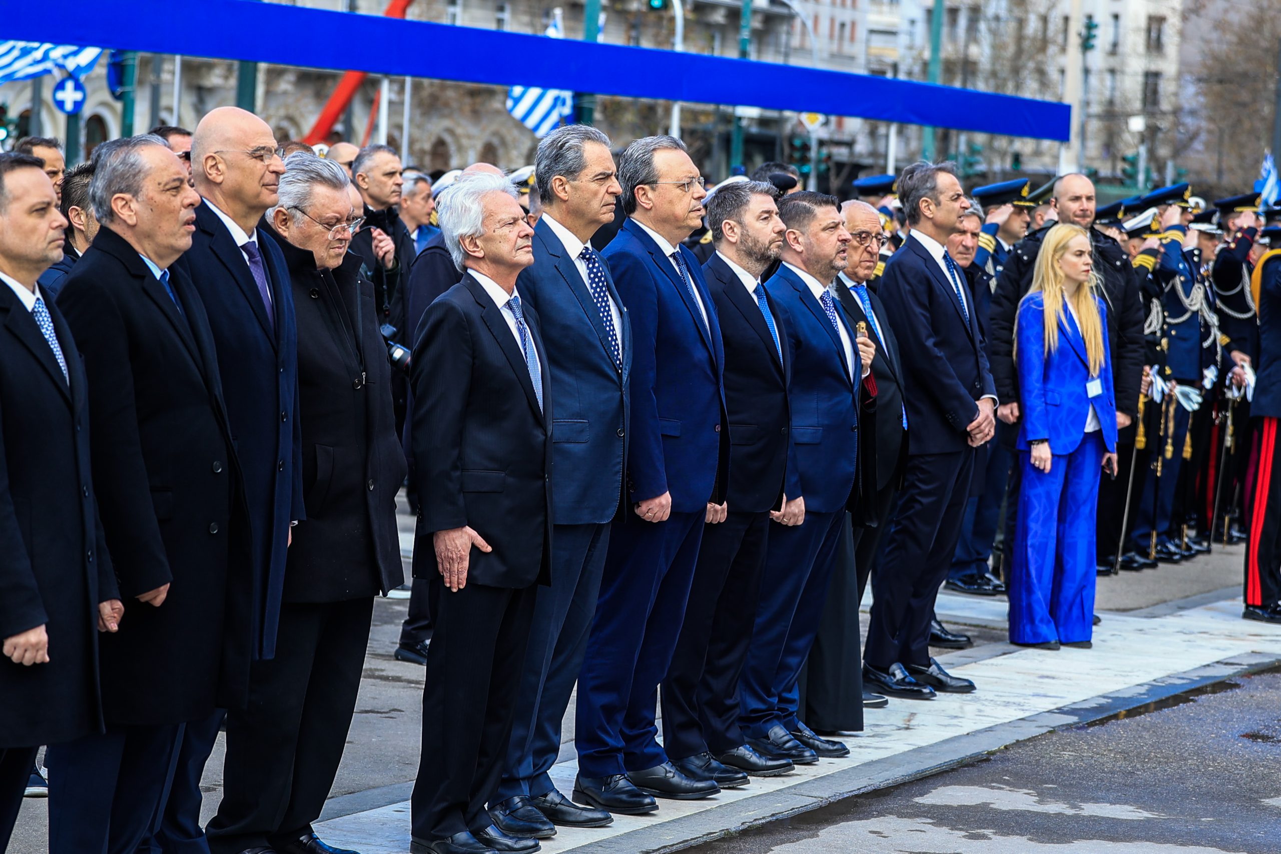 Kατάθεση στεφανιού στο Μνημείο Αγνώστου Στρατιώτη από τον Πρόεδρο της Ελληνικής Δημοκρατίας, Κωνσταντίνο Τασούλα, στο πλαίσιο του εορτασμού της εθνικής επετείου της 25ης Μαρτίου 1821, Τετάρτη 25 Μαρτίου 2026. (ΓΙΩΡΓΟΣ ΚΟΝΤΑΡΙΝΗΣ