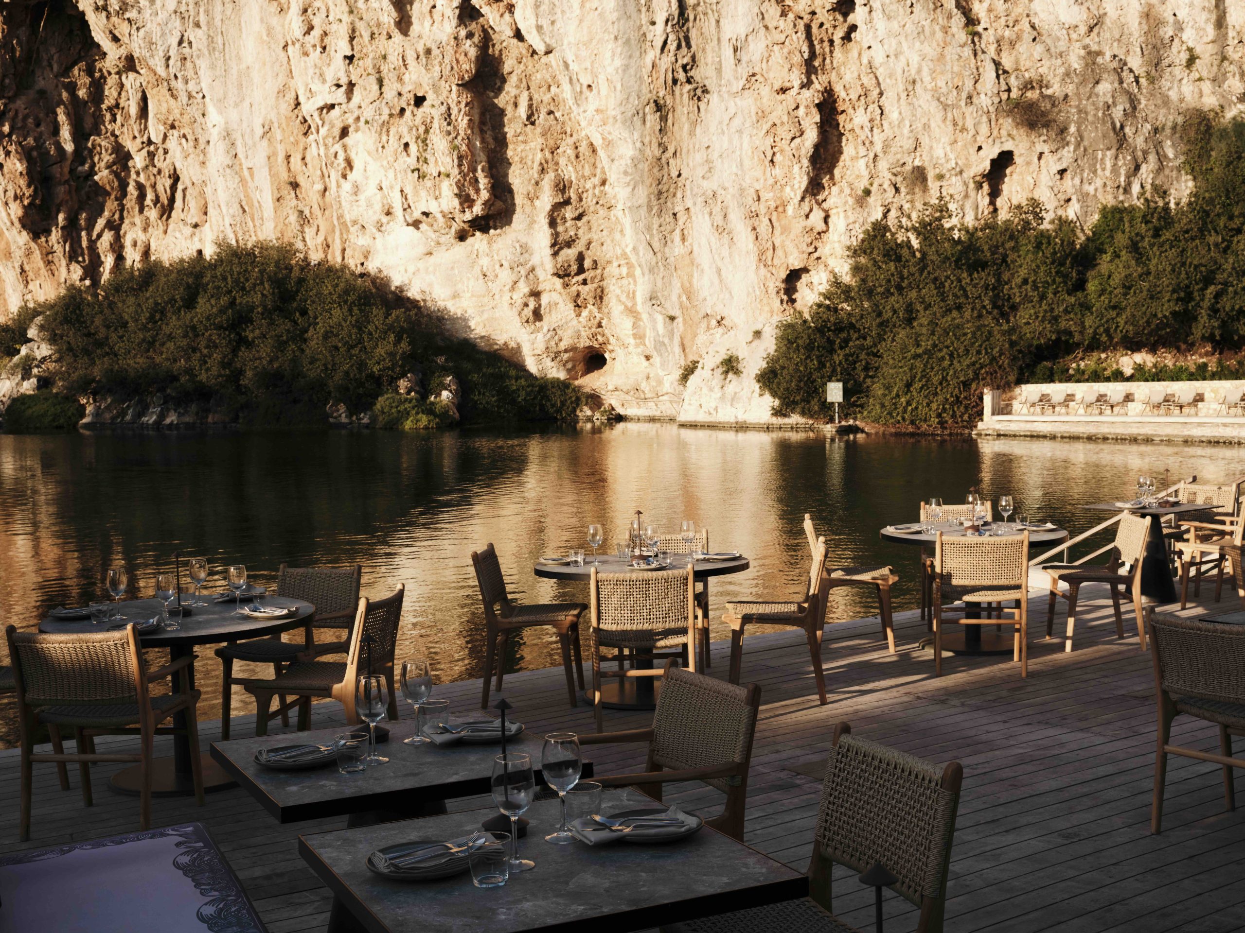 deck restaurant lake