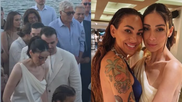 Βαλέρια Χοψονίδου και Αντώνης Βλωτιδέλλης βάφτισαν τον γιο τους στη Βουλιαγμένη: «Να μας ζήσει ο Παναγιώτης»